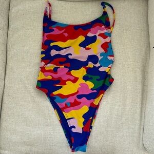 Camo one piece swimsuit bikini